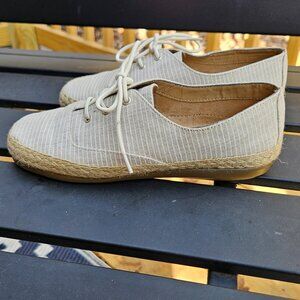 Aerosoles Summer Sol Stripe Espadrille Lace Up Comfort Shoes Sz 5 NWOT